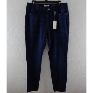 Warp + Weft JFK New York City Blue Skinny Womens Jeans Size 16x29 NWT